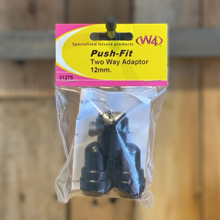 12mm Two-Way Push-Fit Adaptor | Water Connector
