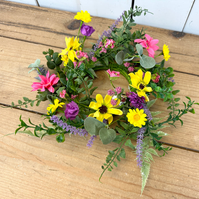 4.5" Vibrant Wildflower Candle Ring