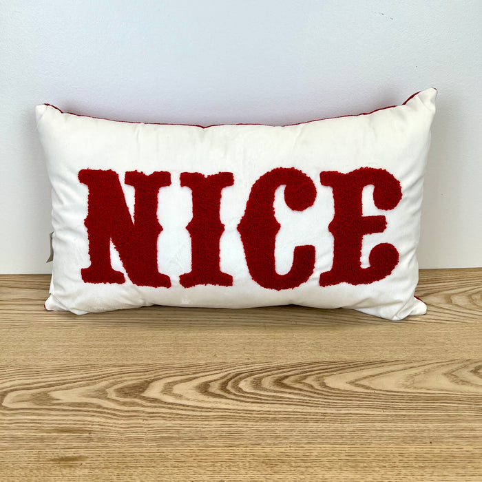 "Naughty" & "Nice" Pillow