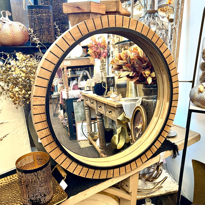 Wooden Natural Mirror
