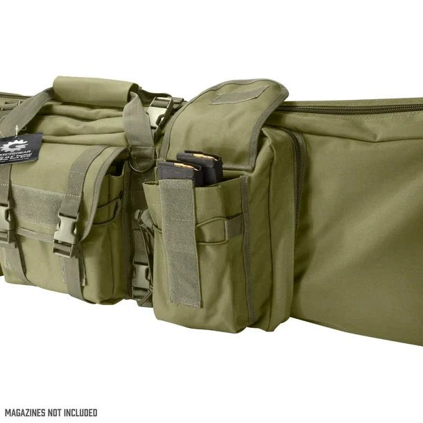 Barska BI12322 Loaded Gear 45" Tactical Rifle Bag OD Green RX-200 Magazine Pouch