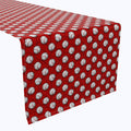 Baseballs Red Table Runners