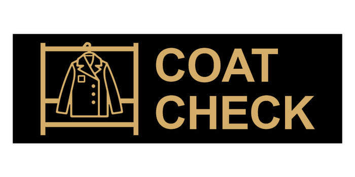 Basic Coat Check Wall or Door Sign