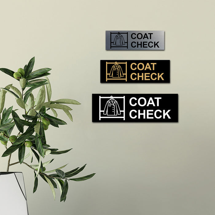Basic Coat Check Wall or Door Sign