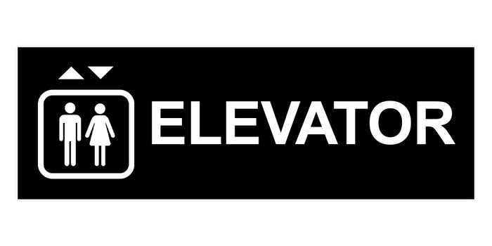 Basic Elevator Wall or Door Sign