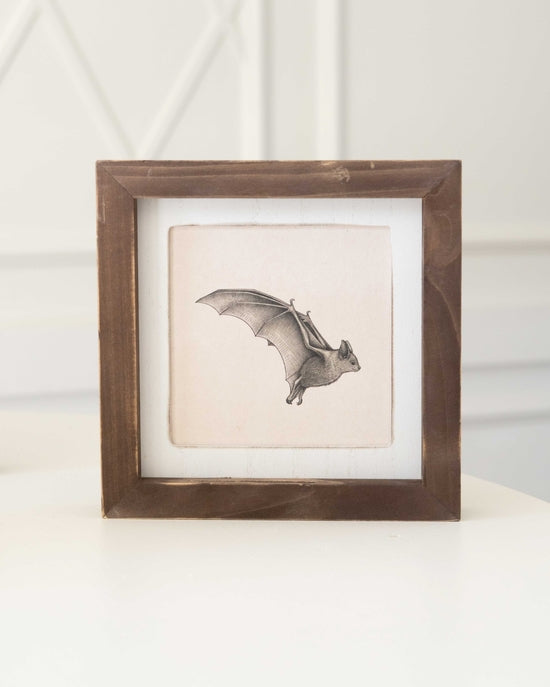 Bat / Butterfyl Reversible Wood Frame Art