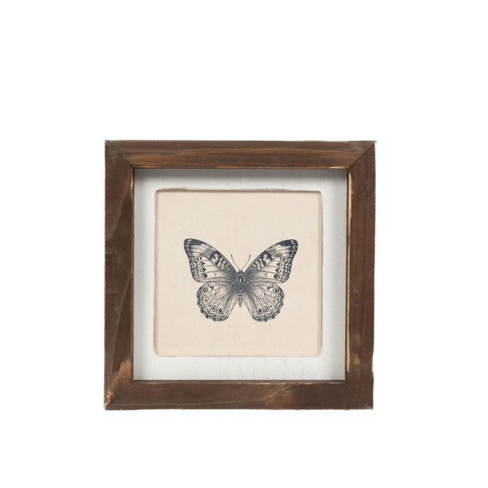 Bat / Butterfyl Reversible Wood Frame Art