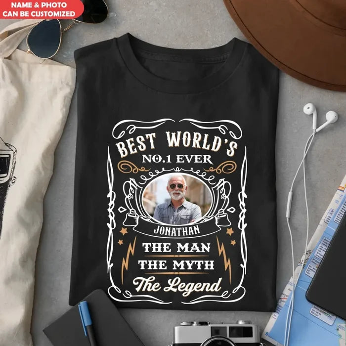 Best World’s Ever The Man The Myth The Legend - Personalized T-Shirt, Gift For Dad - TS1208