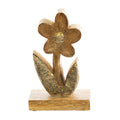 Carved Mango Wood Flower - 2 Sizes