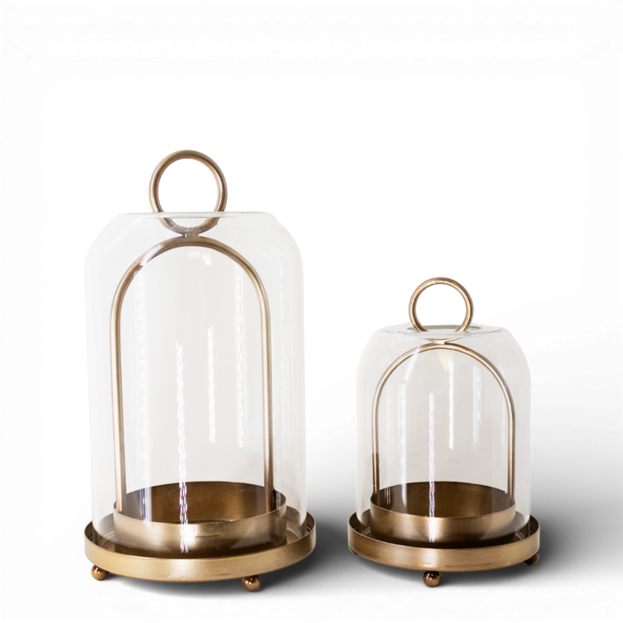 Cloche with Metal Stand, Set of 2