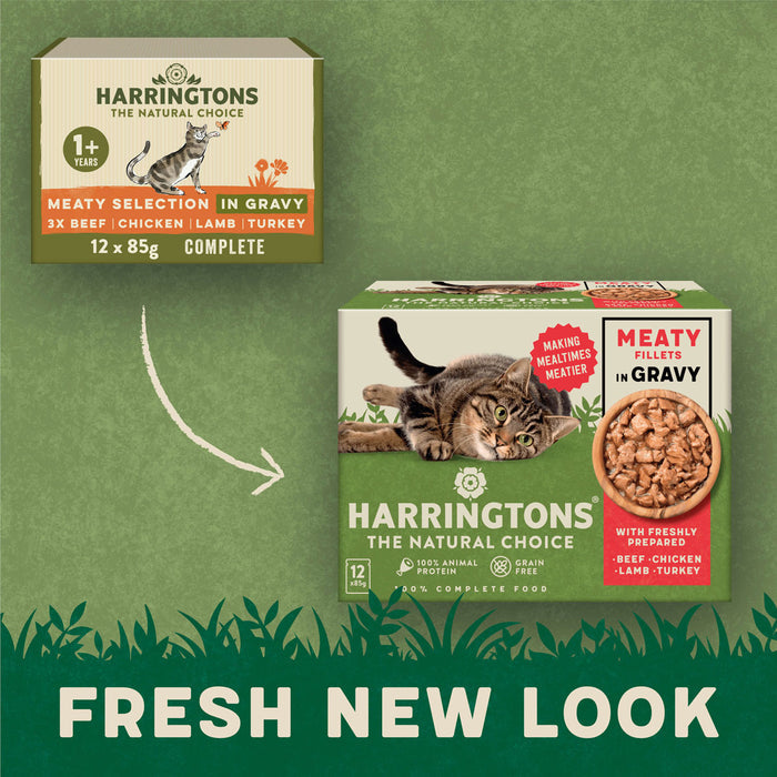 Complete Grain-Free Adult Meaty Selection in Gravy Wet Cat Food Bundle 72x85g