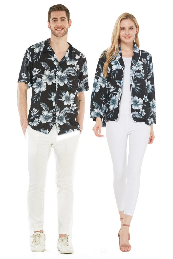Couple Honolulu Set in Midnight Bloom