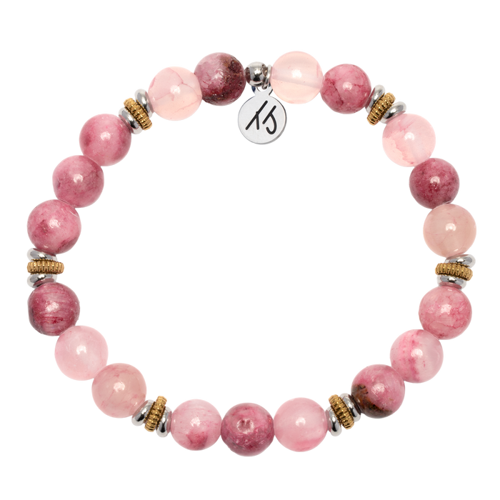 Courage Within Collection- Pink Chalcedony Gemstone Bracelet