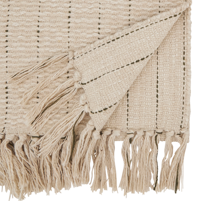 Cream Stripe Table Runner