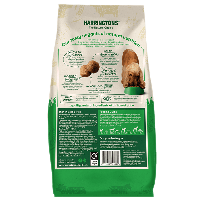 Dry Adult Dog Food Rich in Beef & Rice 4kg
