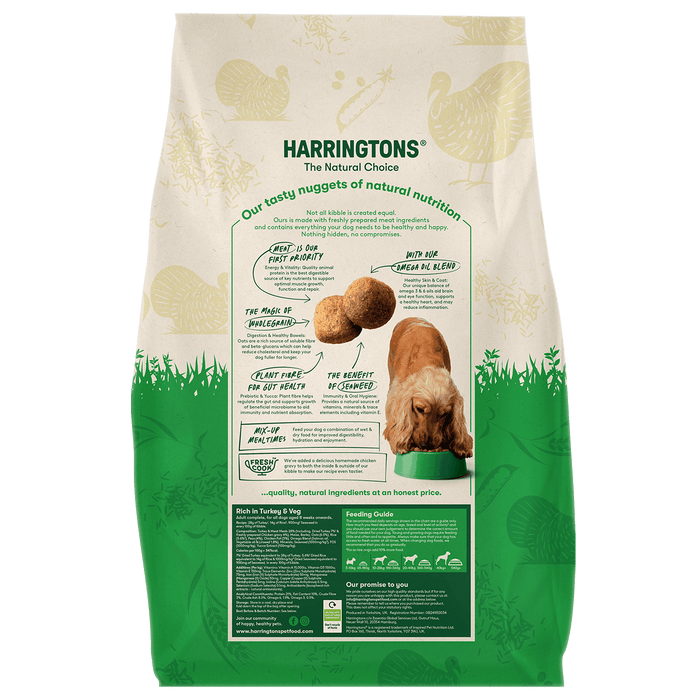 Dry Adult Dog Food Rich in Turkey & Veg 15kg