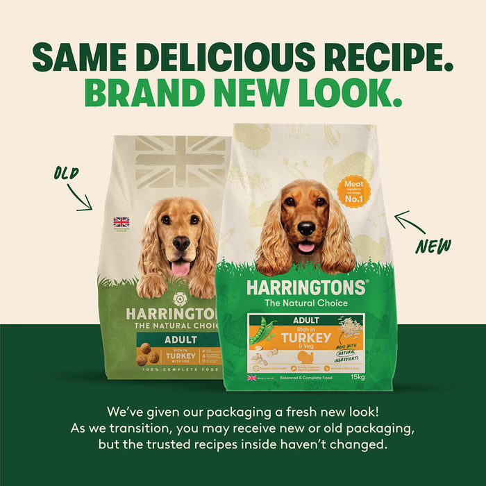 Dry Adult Dog Food Rich in Turkey & Veg 15kg