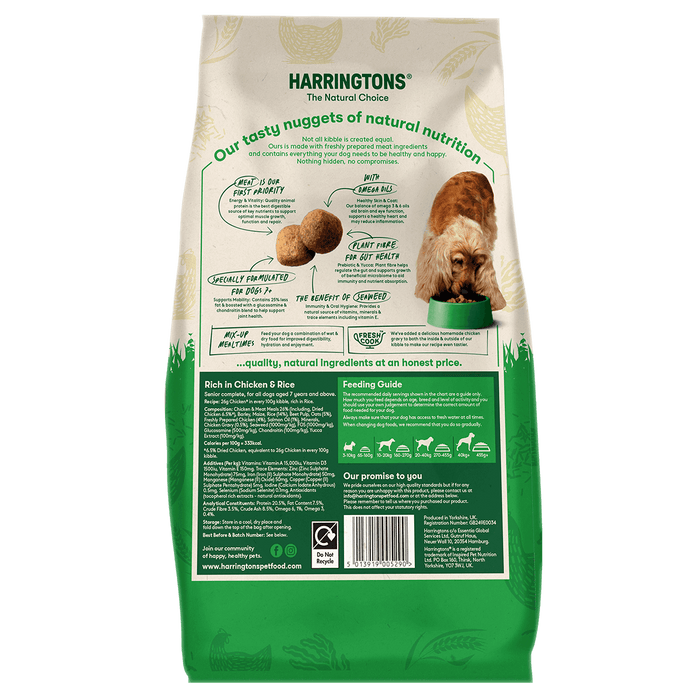 Dry Senior Dog Food Rich in Chicken & Rice 1.7kg