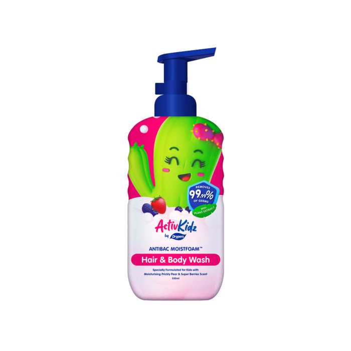 Drypers ActivKidz Antibac Moistfoam Hair and Body Wash