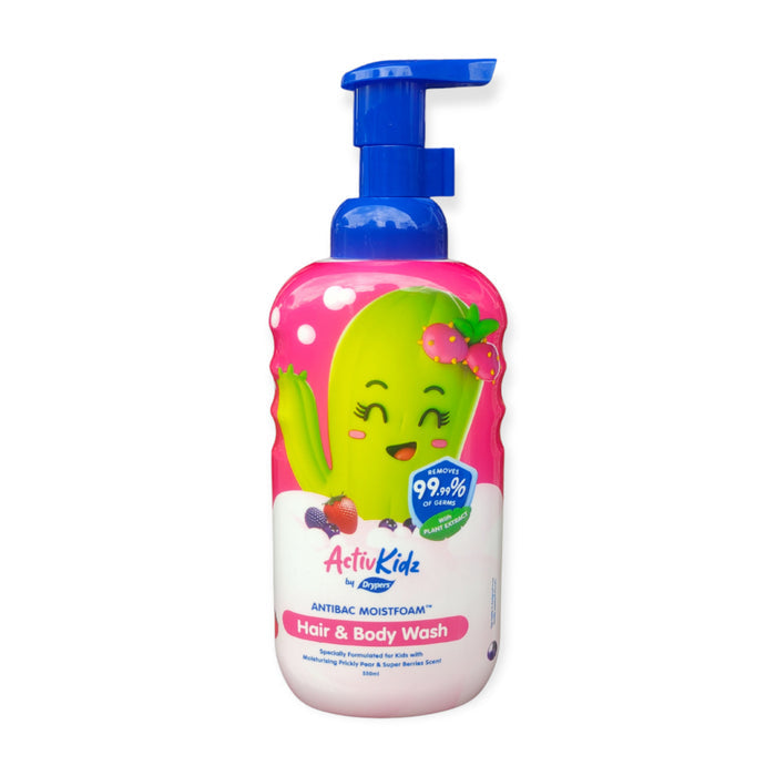 Drypers ActivKidz Antibac Moistfoam Hair and Body Wash