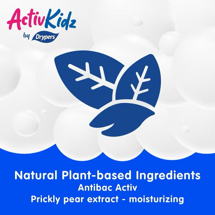 Drypers ActivKidz Antibac Moistfoam Hair and Body Wash Prickly Pear and Super Berries 550ml