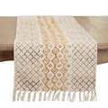 Embroidered Block Print Table Runner