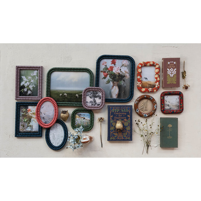 Embroidered Photo Frame with Floral Pattern, 3 Styles