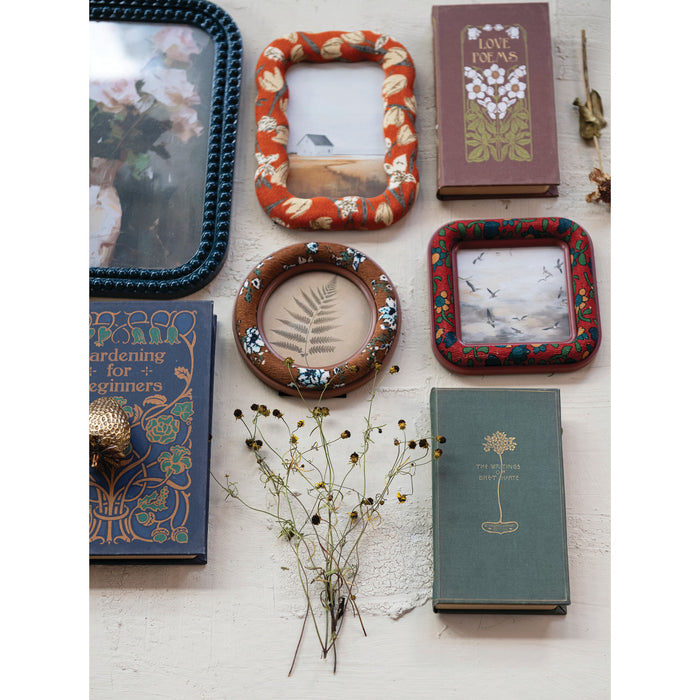 Embroidered Photo Frame with Floral Pattern, 3 Styles