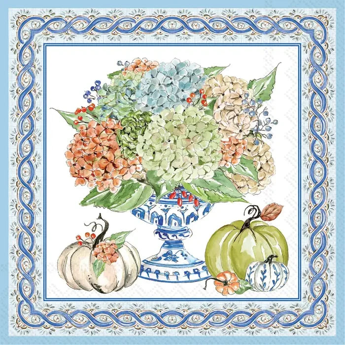 Boston International Fall Hydrangea Urn Cocktail Napkins