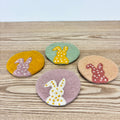 Felted Bunny Coasters - Set of 4