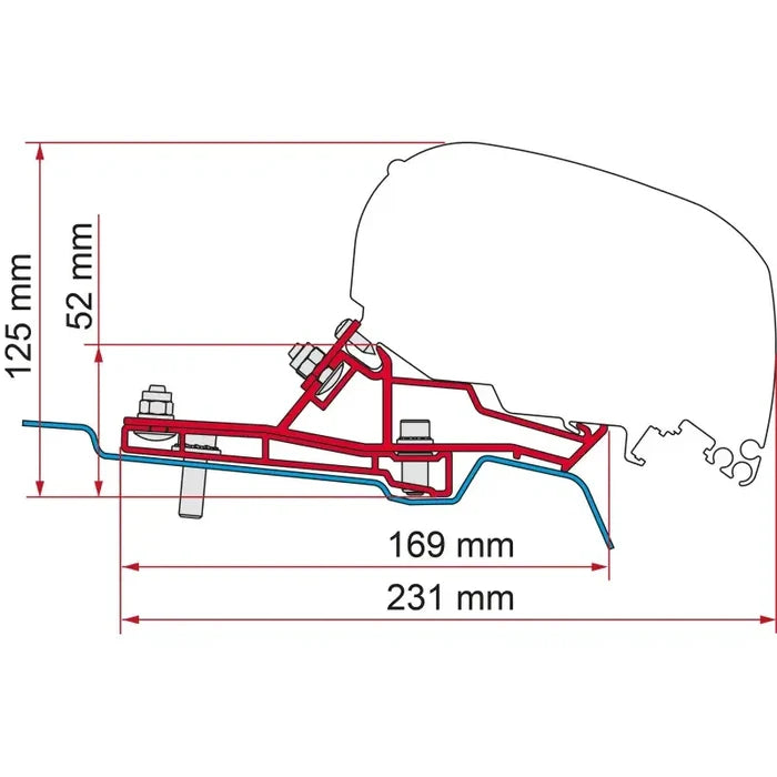 Fiamma - ADAPTER FORD TRANSIT L2H2 290 RHD | 98655Z188