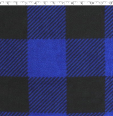 Intermediate/Large Plaid Blue Black
