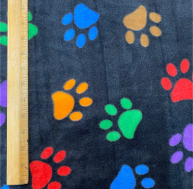 Large/Pawprints Black/Red/Blue