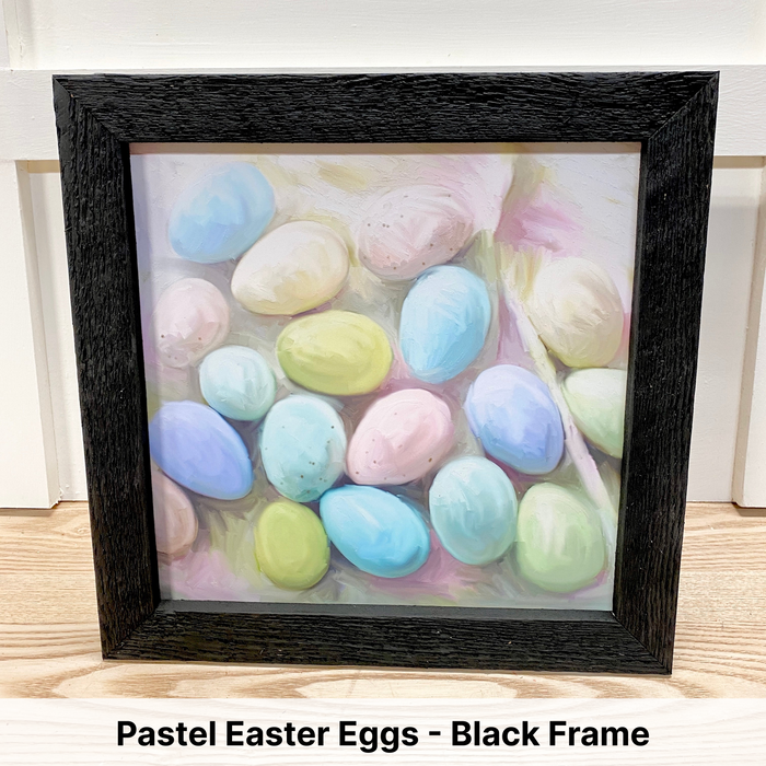 Pastel Easter Eggs - Black Frame