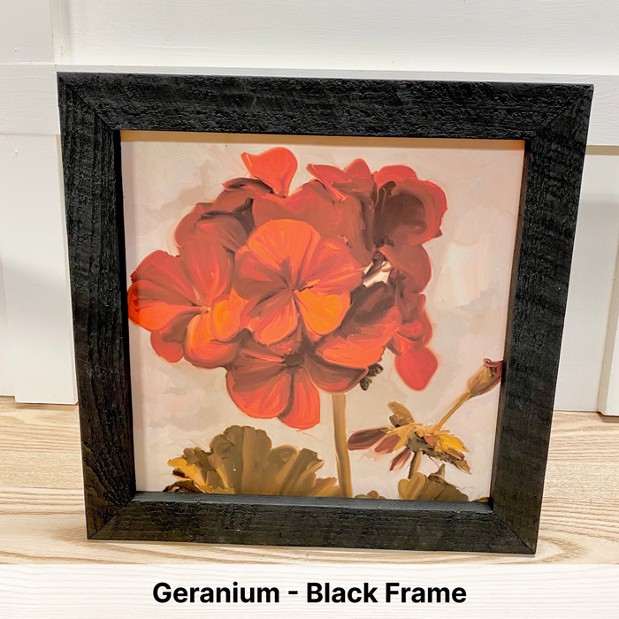 Geranium - Black Frame