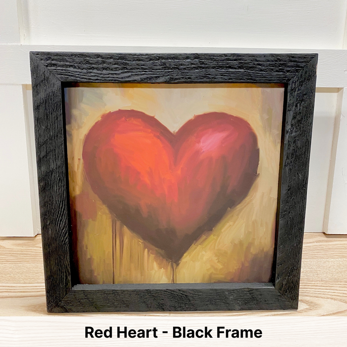 Red Heart - Black Frame