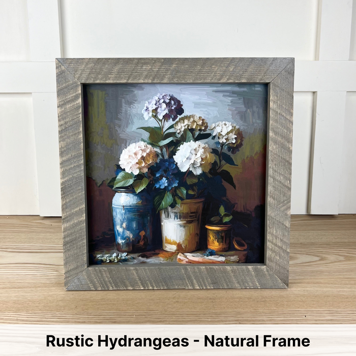 Rustic Hydrangeas - Natural Frame