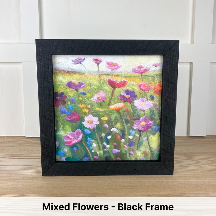 Mixed Flowers - Black Frame