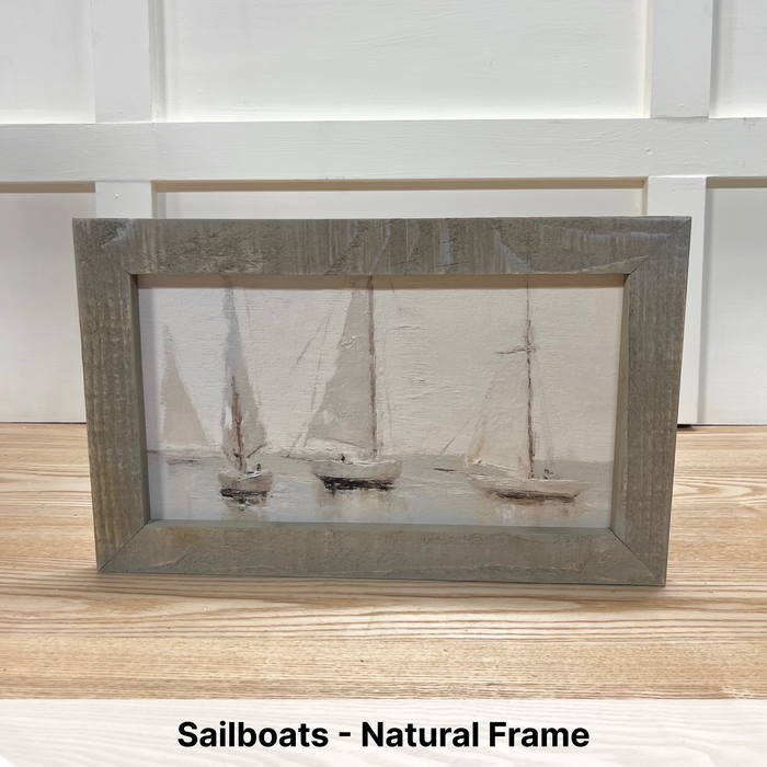 Sailboats - Natural Frame