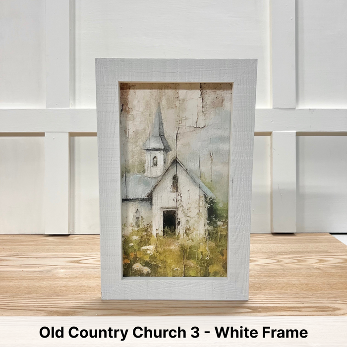 Old Country Church 3 - White Frame