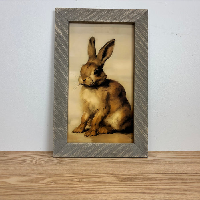 Sitting Bunny - Natural Frame