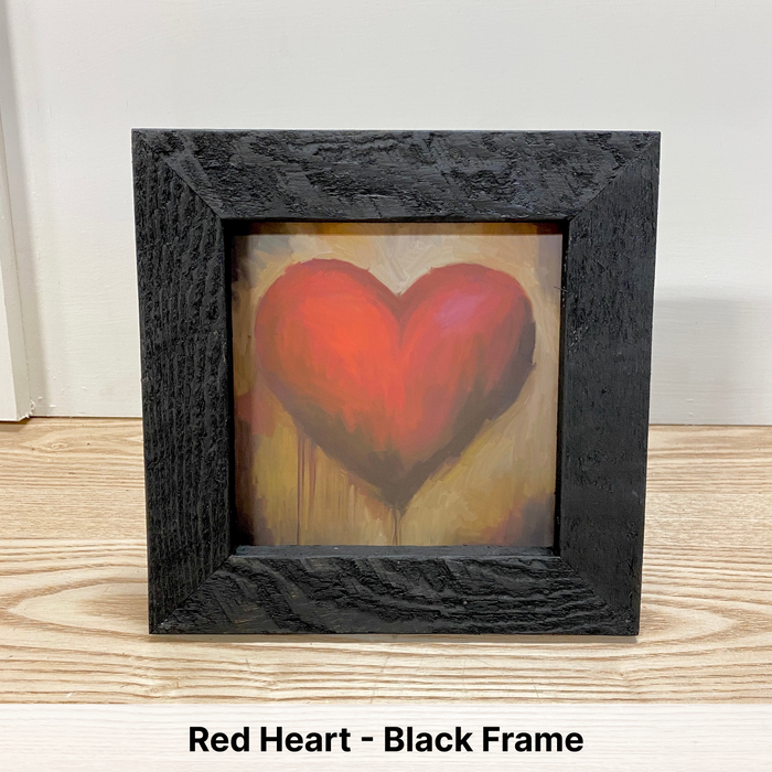 Red Heart - Black Frame