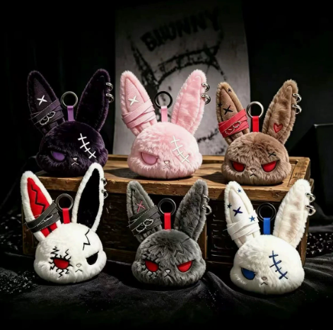 Goth Reborn Bunny Plush Toy – Dark Creepy-Cute Doll