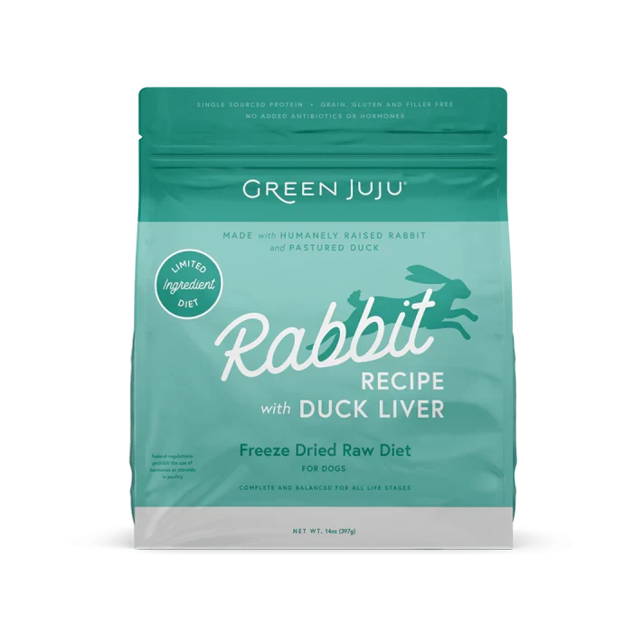 Green Juju Freeze Dried Rabbit w/ Duck Liver Recipe (14oz)