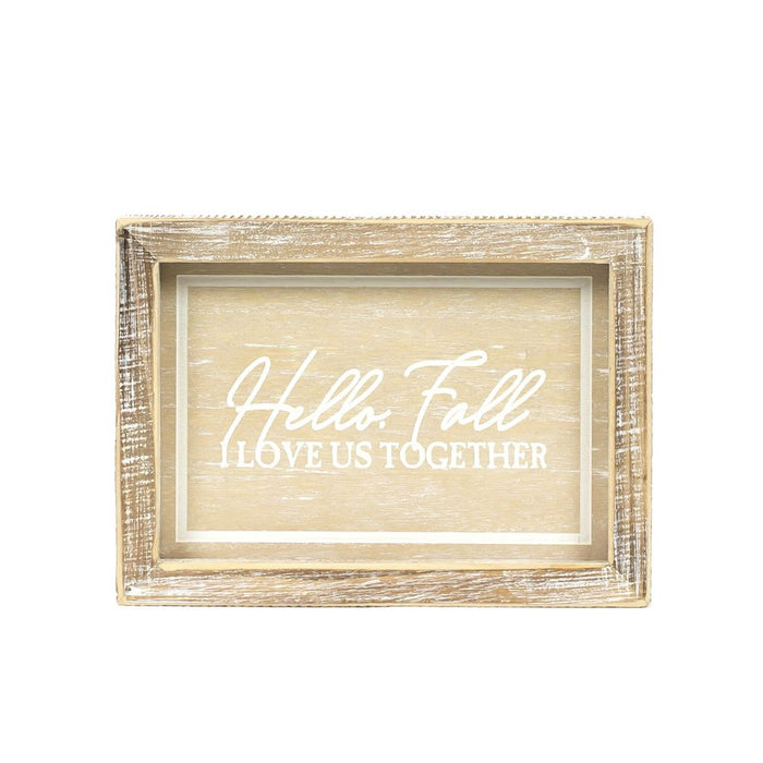 Halloween / Hello Fall Reversible Wood Sign