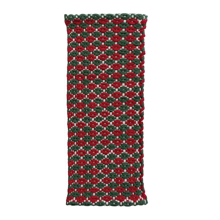 Hand-Woven Cotton Patterned Table Runner