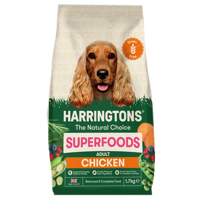 Harringtons Superfoods Grain-Free Dry Adult Dog Food Chicken & Vegetables 1.7kg