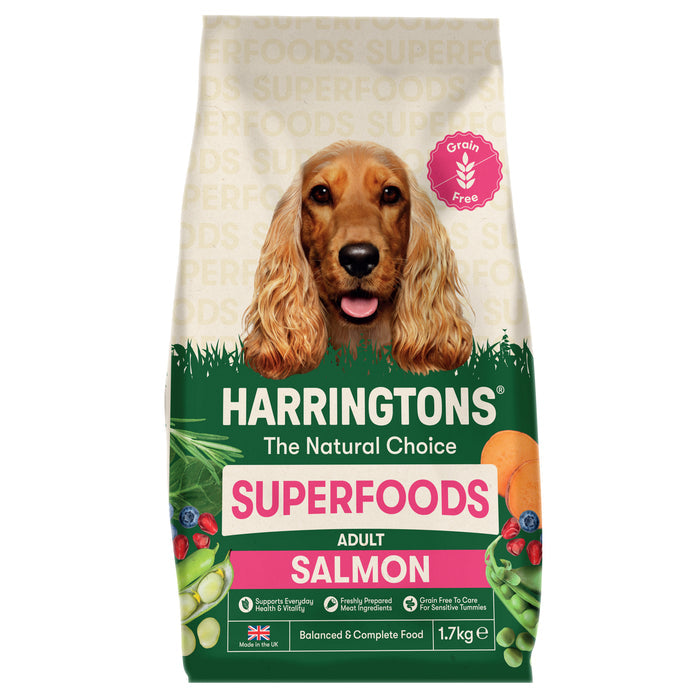 Harringtons Superfoods Grain-Free Dry Adult Dog Food Salmon & Vegetables 1.7kg