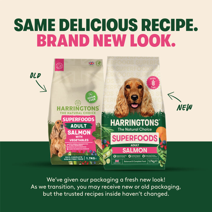 Harringtons Superfoods Grain-Free Dry Adult Dog Food Salmon & Vegetables 1.7kg