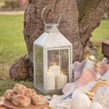 Hayle Large Metal Outdoor Lantern with TruGlow® Candle Trio and Remote Control